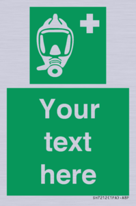 Custom sign safe condition Emergency escape breathing device